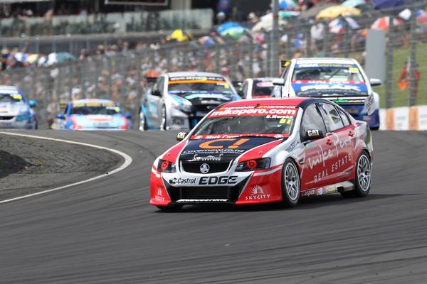 Greg Murphy leading at Hampton Downs in the Mike Pero backed M3 Racing Holden V8ST.
